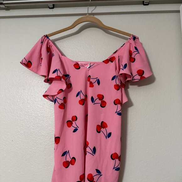 Kate Spade cherry toss flutter top size XS - Picture 3 of 7